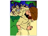 Judas kissing Jesus at the arrest in Gethsemane